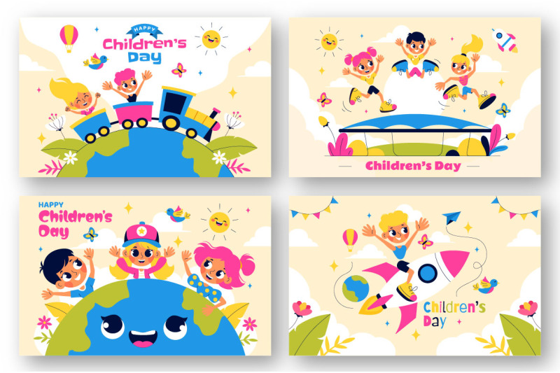 9-happy-children-039-s-day-vector-illustration
