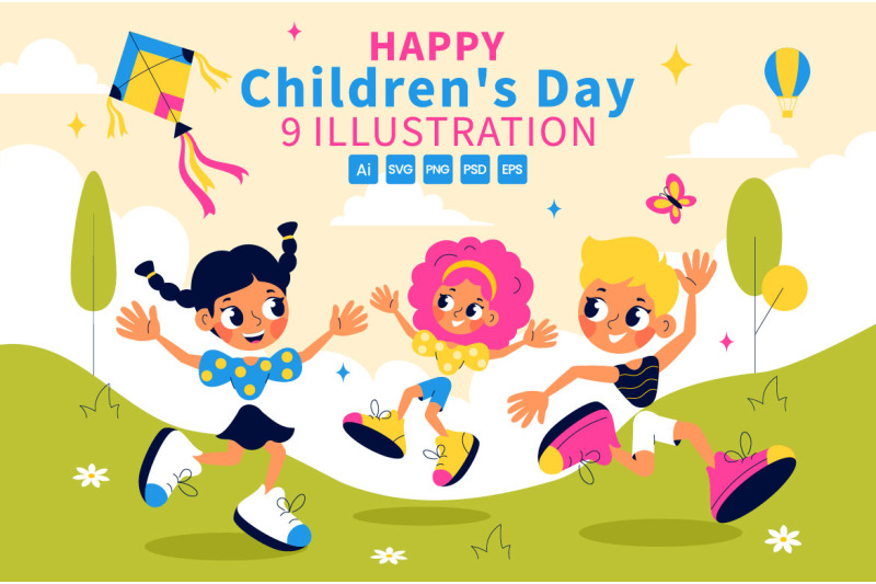 9-happy-children-039-s-day-vector-illustration