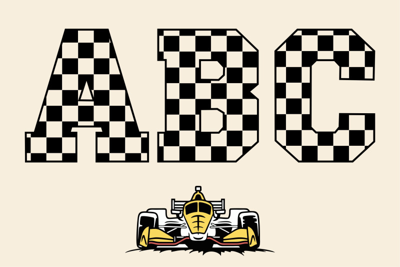 checkered-varsity-font-racing-font-sports-varsity-font-retro
