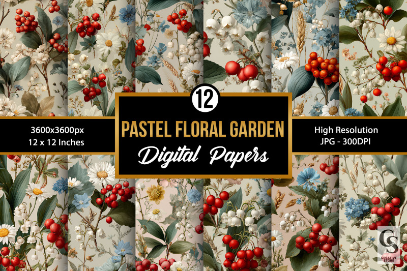 botanical-floral-berries-seamless-patterns