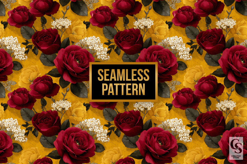 red-and-gold-roses-digital-paper