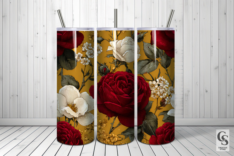 red-and-gold-roses-digital-paper
