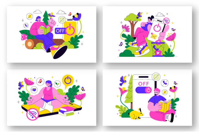 10-digital-detox-retreat-illustration