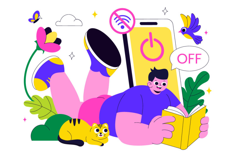 10-digital-detox-retreat-illustration