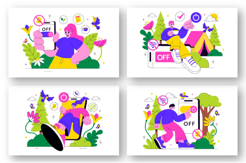 10-digital-detox-retreat-illustration