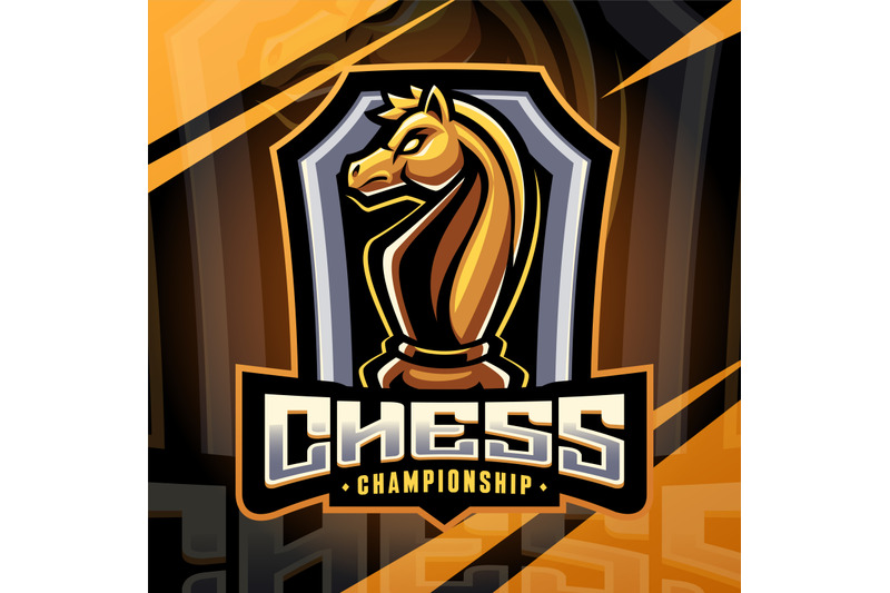 chess-championship-esport-mascot-logo-design