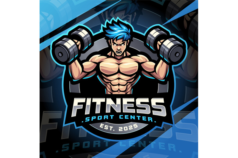 fitness-esport-mascot-logo-design