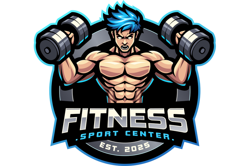 fitness-esport-mascot-logo-design