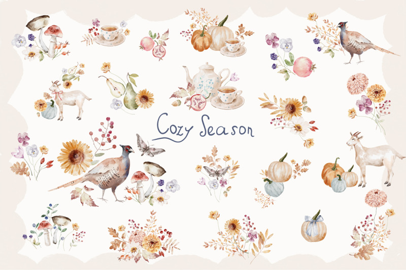 cozy-season-watercolor-arrangements