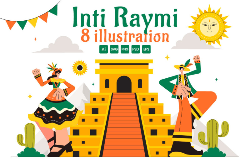 8-inti-raymi-vector-illustration