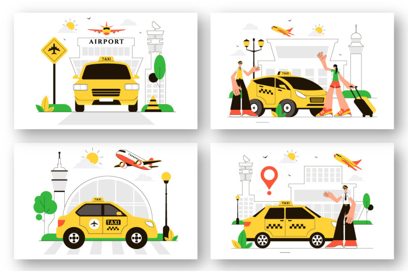 9-airport-taxi-service-illustration