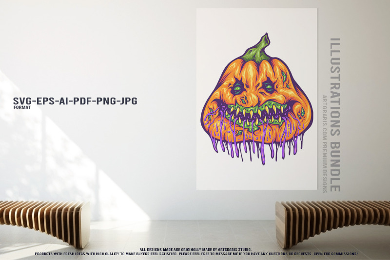 halloween-festival-vector-set-with-creepy-pumpkin-characters