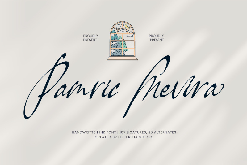 pamric-mevira-handwritten-ink-font