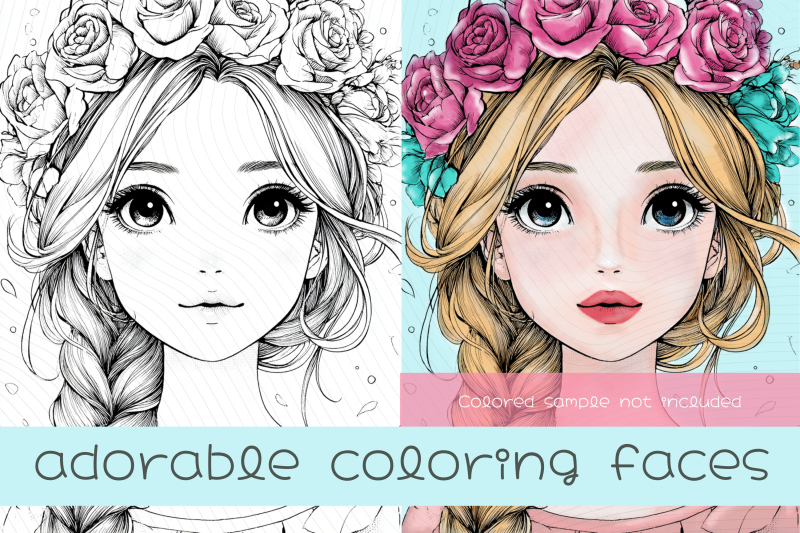 black-and-white-line-art-portraits-for-coloring-amp-crafting