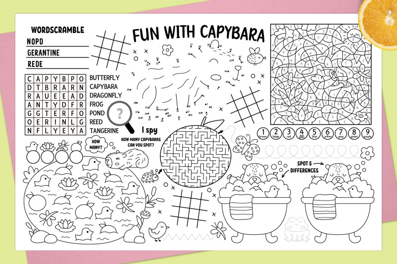 capybara-coloring-activity-play-mats-collection-for-kids