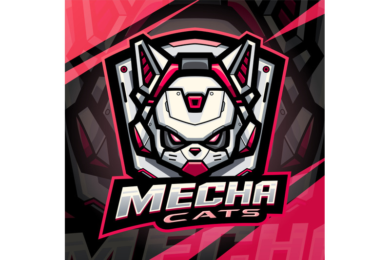 mecha-cats-esport-mascot-logo-design