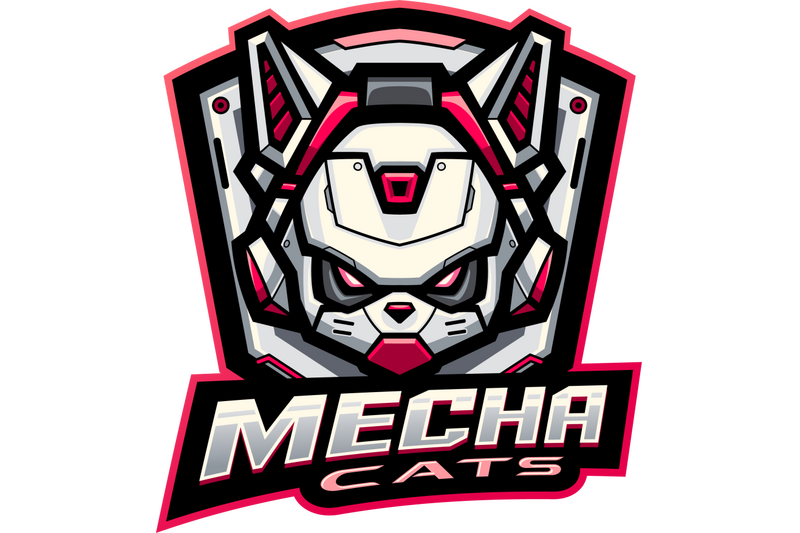 mecha-cats-esport-mascot-logo-design