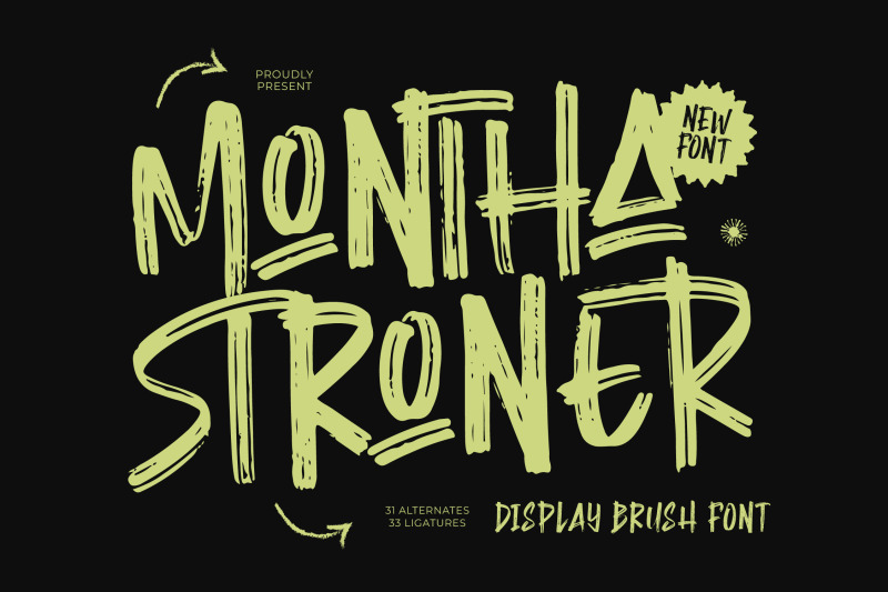 montha-stroner-display-brush-font