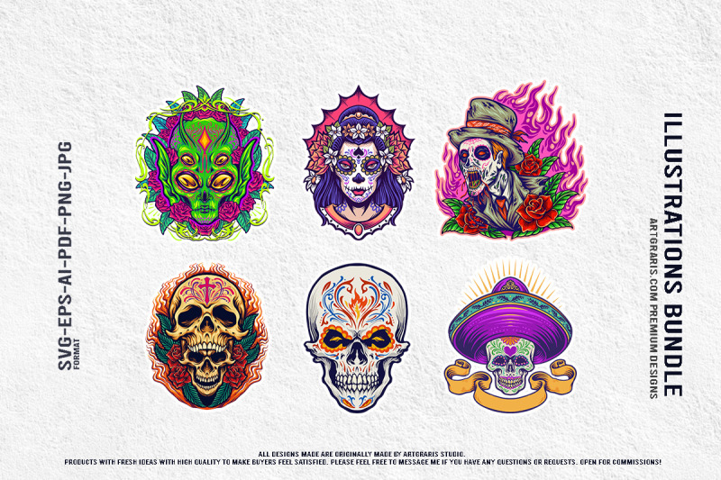 sugar-skull-festival-illustrations-with-mexican-heritages