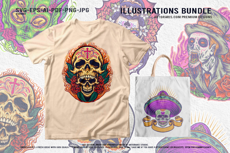 sugar-skull-festival-illustrations-with-mexican-heritages