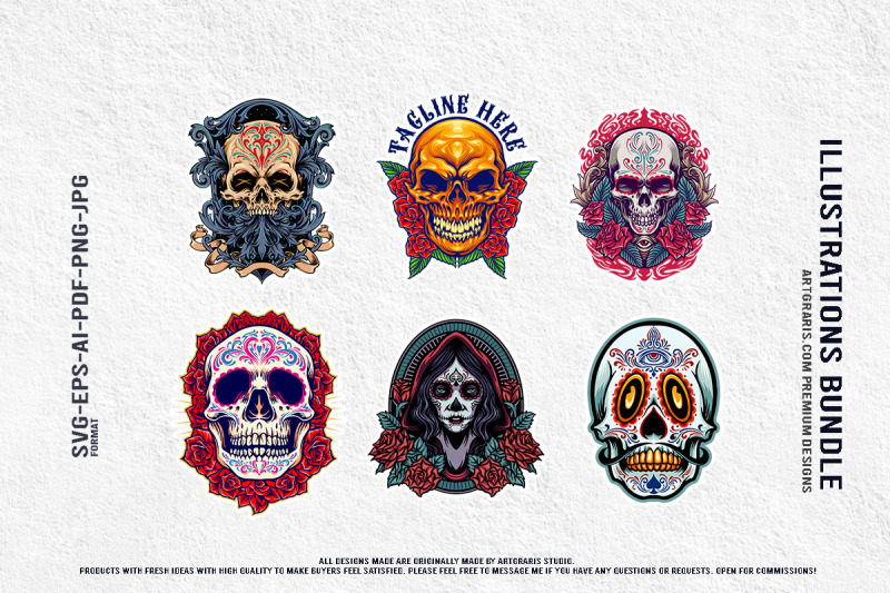 dark-mexican-festival-skulls-and-catrina-artwork