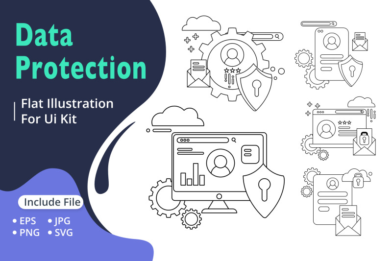 flat-line-illustration-of-data-protection