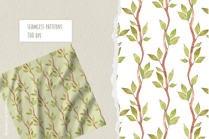 watercolor-branches-semless-pattern