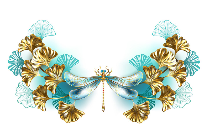 symmetrical-frame-with-dragonfly-and-ginkgo