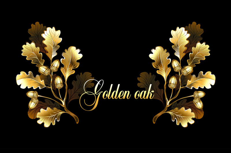 symmetrical-golden-oak-branches