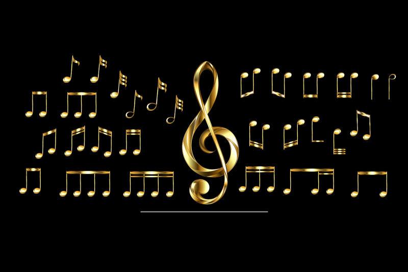 set-of-golden-notes