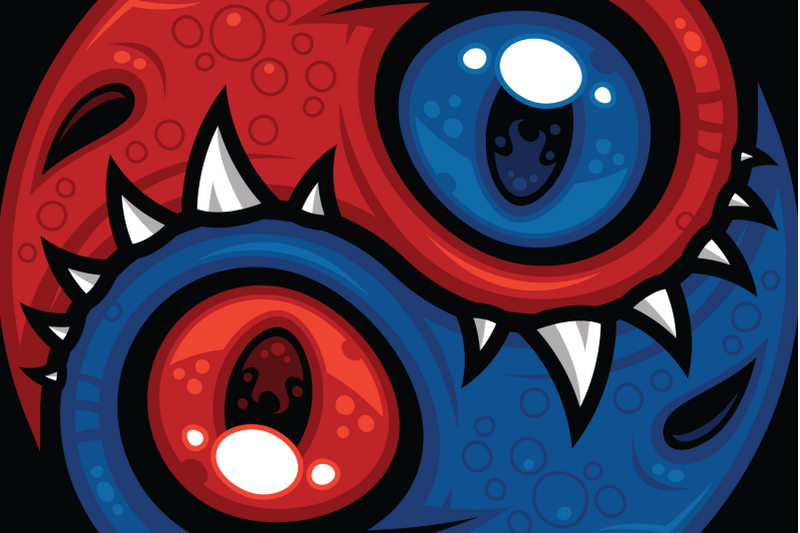 red-and-blue-yin-yang-dragons