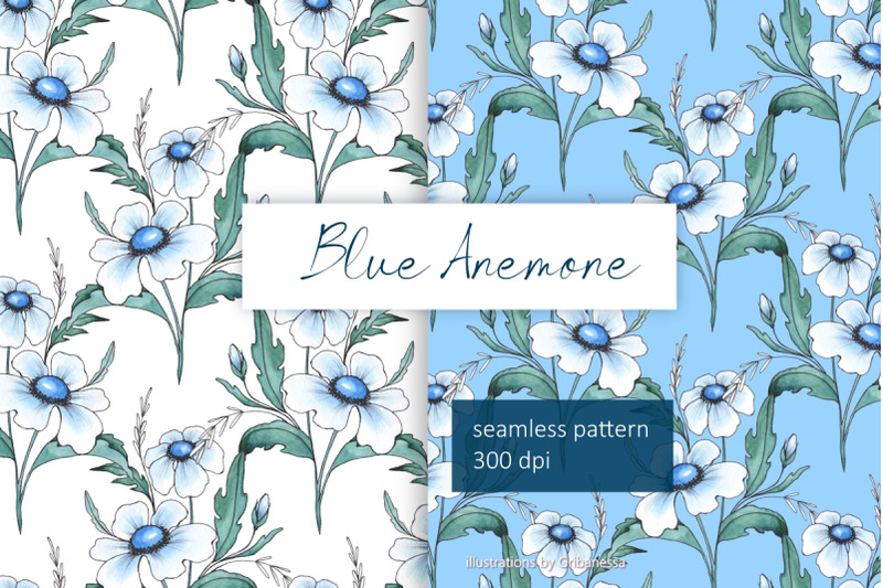watercolor-blue-floral-patterns