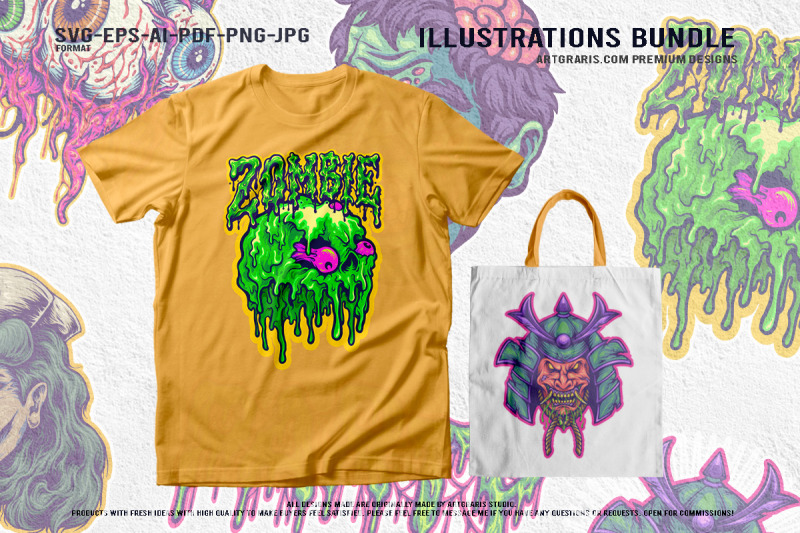 nightmarish-eyeball-cluster-ghoul-nurse-slime-samurai-horror-party-gra
