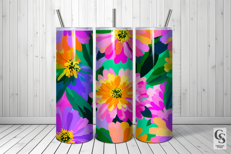 watercolor-colorful-zinnia-flower-papers