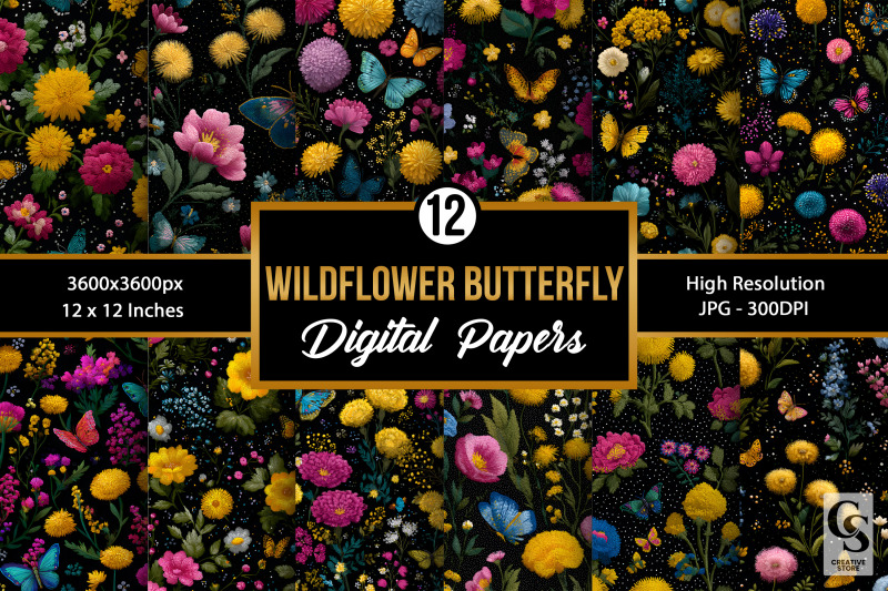 wildflowers-and-butterflies-digital-paper
