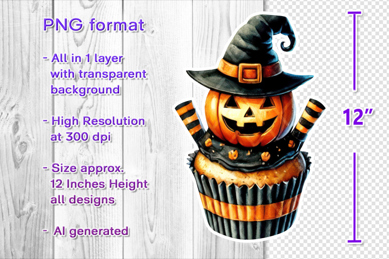 watercolor-halloween-cubcake-clipart-set