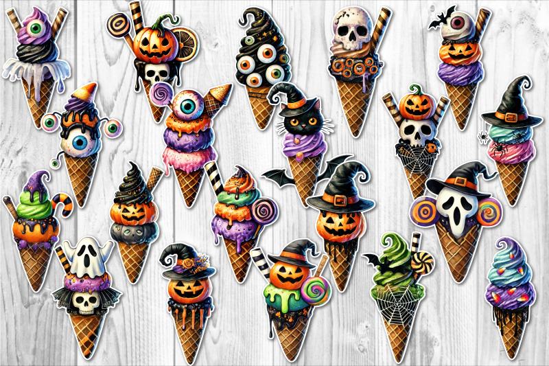 spooky-halloween-ice-cream-clipart-set