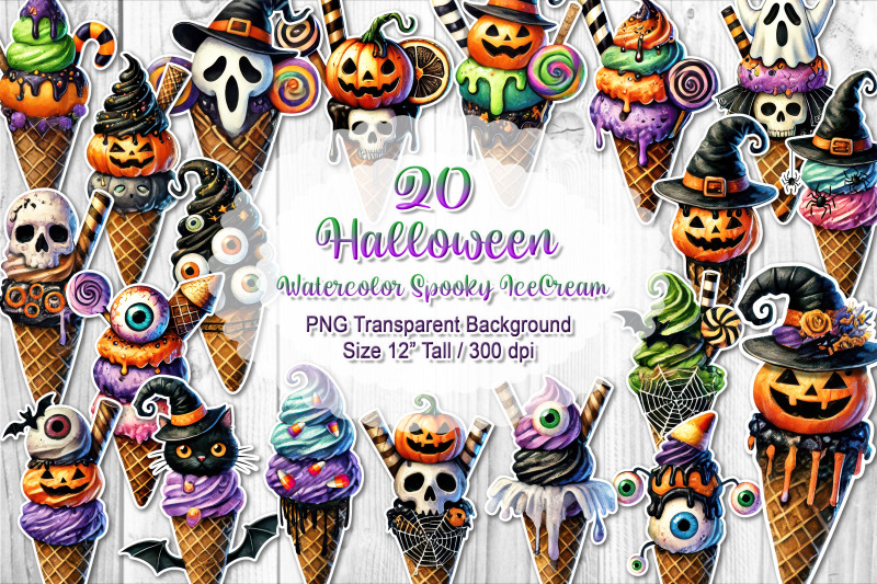 spooky-halloween-ice-cream-clipart-set