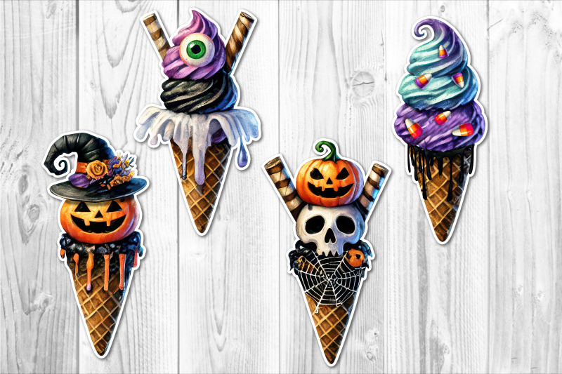 spooky-halloween-ice-cream-clipart-set