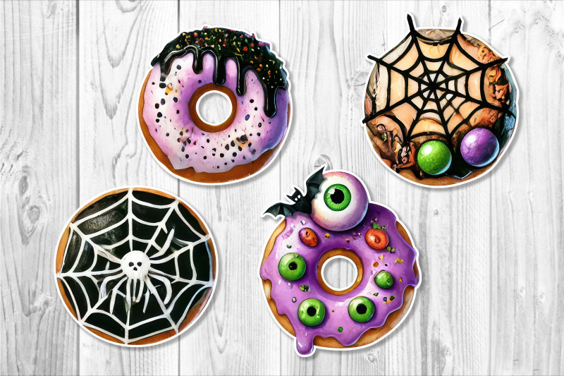 watercolor-halloween-donut-clipart-set