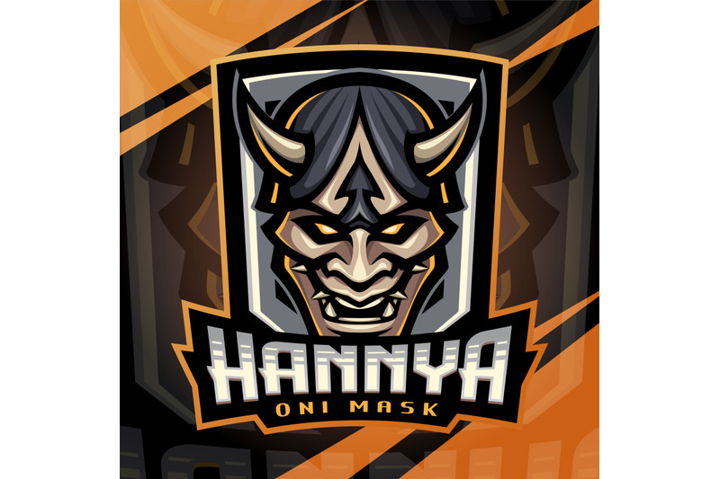 hannya-oni-mask-esport-mascot-logo