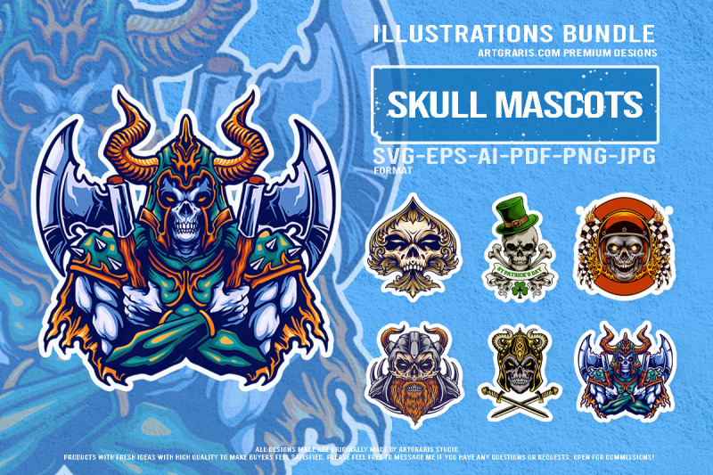 dark-skull-design-with-fantasy-armor-horned-helmets-saint-patrick-and