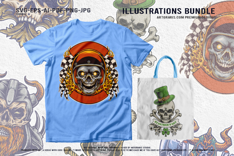 dark-skull-design-with-fantasy-armor-horned-helmets-saint-patrick-and