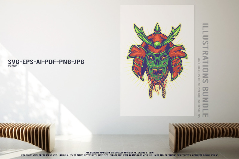 fantasy-skull-art-samurai-viking-owl-heart-moth