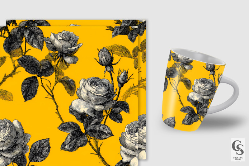 black-ink-drawn-roses-seamless-pattern