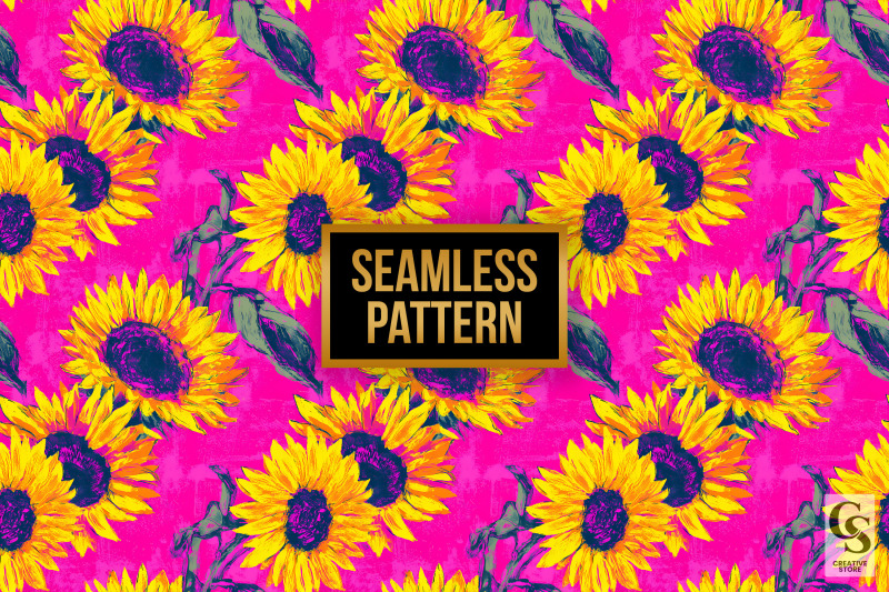vibrant-yellow-and-pink-sunflower-seamless-pattern