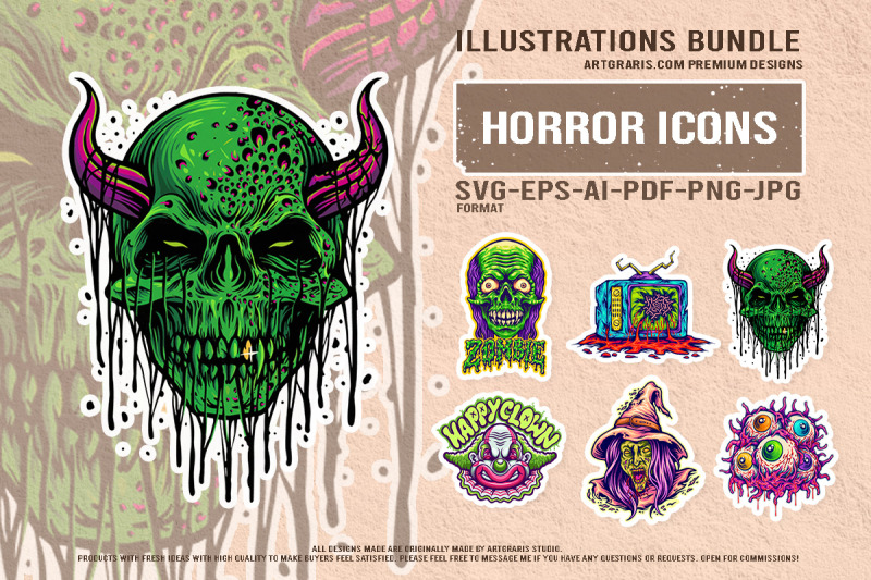 horror-freak-zombie-clown-witch-skull-monster