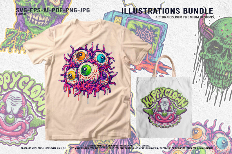 horror-freak-zombie-clown-witch-skull-monster