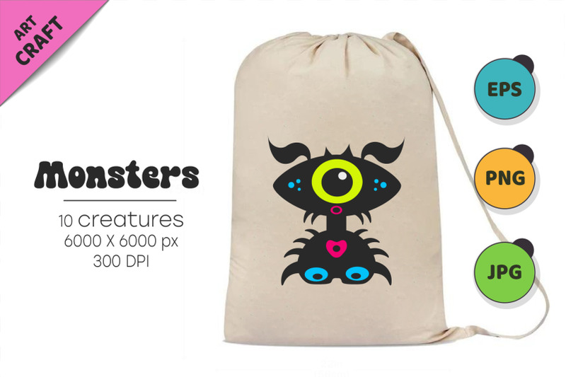 whimsical-monsters-pack-03-tshirt-png