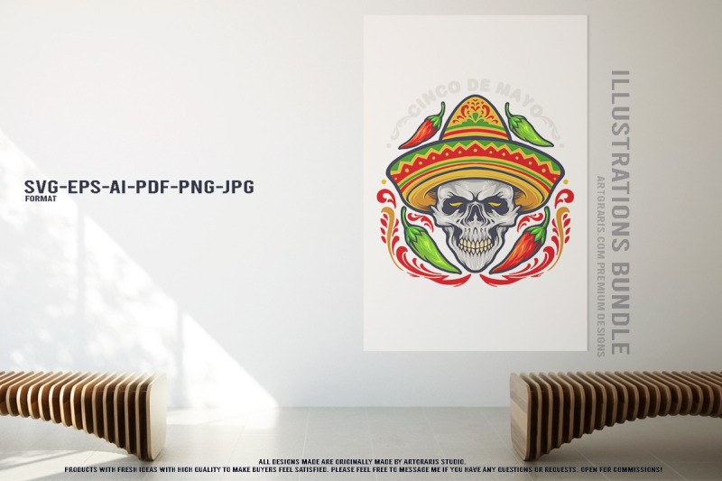 festival-of-the-dead-mexican-skull-vector-mascot-designs